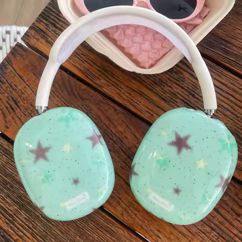 Stars ins shiny imd headphone capa for apple airpodsmax airpod max cartoon earphone case headset cov