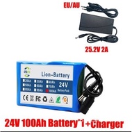 🔥18650 Lithium Battery 24V 6S1P 100mah Rechargeable Battery Lithium Battery Pack with+Charger