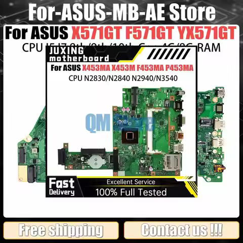 X453MA Mainboard For ASUS X453 X453MA Laptop Motherboard With N2830 N2840 N3530 N3540 DDR3L 2 Core 4