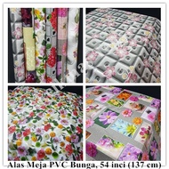 🔥Alas Meja PVC Plastik Bunga Hari Raya, Alas Meja Makan 6 Kerusi, 8 kerusi,Ketebalan 0.12mm, 54 inci
