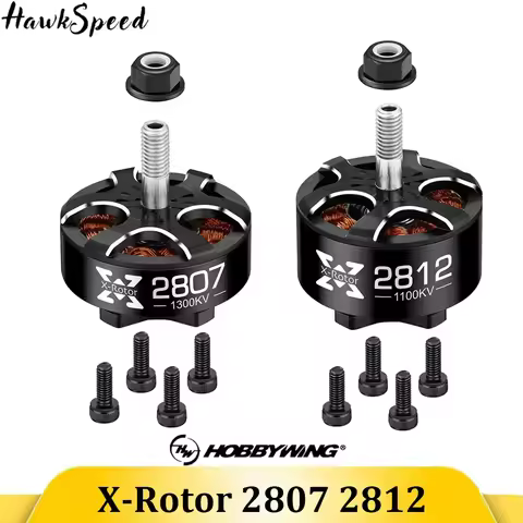 HOBBYWING Xrotor 2807/2812 900/1100/1300KV 4-6S 1500KV 4-5S / 1700KV 3-4S black Brushless Motors FPV