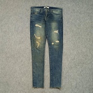 celana ripped jeans panjang pria PLAC size 30 second skinny jeans