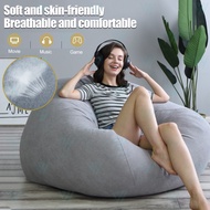 [Ptr] M/XL sofa bean Stylish Bedroom Furniture Solid Color Single Bean Bag Lazy Sofa Cover (No Filling) 懒人