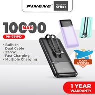 [NEW] Pineng PN-791PD 22.5W Fast Charge 10000mAh Powerbank Built-in Cable PN791 Pineng Powerbank