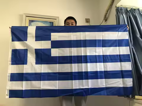 SKY FLAg Greece Flag 3x5ft Greek Hellenic State Country Banner Greece National Banner Hanging Polyes