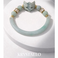 Krystallo / Green Jadeite 9-Tail Fox Mask Bangle