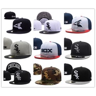 Fully encl0sed large b0ard cap M1B Chicag0 White non adjustable baseball cap size cap hip hop hip ho