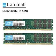 Latumab RAM DDR2 8GB (2x4GB) 800MHz หน่วยความจำเดสก์ท็อปสำหรับ AMD CPU ชิปเซ็ตเมนบอร์ด PC2-6400 240 Pins 1.8V DIMM DDR2 RAM PC หน่วยความจำ