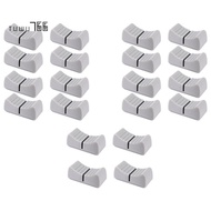 20Pcs 24mmx11mmx10mm Console Mixer Slider Fader Knobs Replacement for Potentiometer Gray Knob Black 