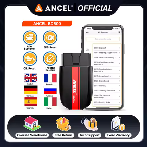 ANCEL BD500 Bluetooth Diagnostic Scan Tool for VW Audi Skoda All System Volkswagen OBD2 Scanner Oil 