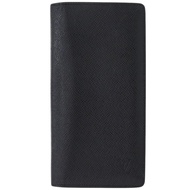 Excellent condition Louis Vuitton Portefeuille Plaza M30501 Taiga Leather Noir Long Wallet, Black, L