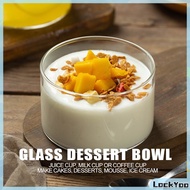 LockYoo 190ml Clear Glass Bowl High Temperature Resistant Yogurt Pudding Glass Cup Fruit Salad Bowls