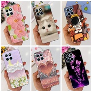 For Honor X8b 2023 HonorX8b X 8B 4G LLY-LX1 LLY-LX2 LLY-LX3 Case Cute Flower Cat Painted Soft Silico
