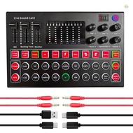 M9 Audio Interface Sound Card Live Voice Mixer External USB Sound Card Multiple Effects Sound Card M