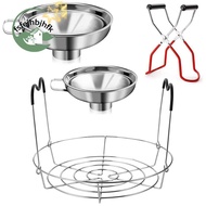 4 Pieces Canning Kit, 1PC Canning Rack+ 1PC Canning Jar Lifter Tong+ 2PC Canning Funnels, Canning Su