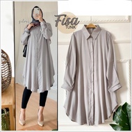 Fisa Tunik / Tunik Wanita Matt Katun Rayon Kekinian / Atasan Wanita