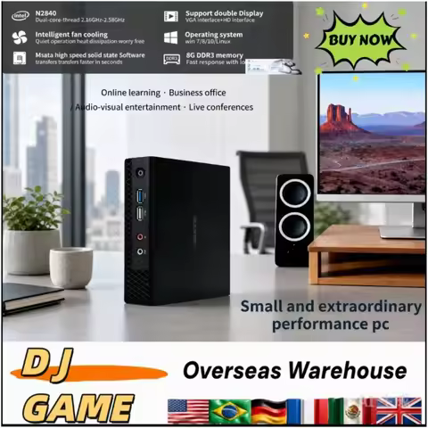 Intel Celeron N4000 Mini PC Support Win10 Linux HDMI DP VGA Type-C Gigabit LAN Thin Client Tiny Desk