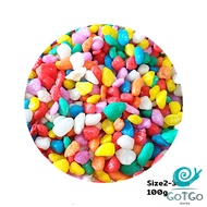 GotGo หินใส่ตู้ปลา หินประดับ ตกแต่งสวน 100g / ต่อแพ็ค Colorful Stones