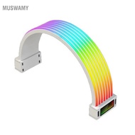 muswamy 132 LED RGB Cable Extension 3x8 Pin GPU 24 Motherboard 5V 3 Addressable Strip for PC Case