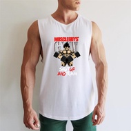 Summer gym clothing cotton singlets bodybuilding stringer tank top men fitness shirt muscle guys sle