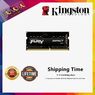 [Ready Stock] Kingston Fury Impact 4GB/ 8GB/16GB/32GB DDR4 2666/2933/3200Mhz Notebook SODIMM RAM