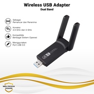 Wireless WiFi Adapter Transmitter USB Dongle Dual Band 1300Mbps ICANING - AC1300