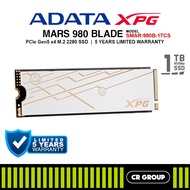 ADATA XPG MARS 980 BLADE PCIe Gen5 x4 M.2 2280 SSD - 1TB/2TB/4TB (5Yrs ADATA Warranty)