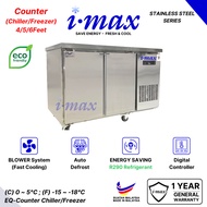 Imax Counter Chiller / Freezer Stainless Steel (4/5/6feet) l Energy Saving l Fast Cooling l 2 Door Undercounter