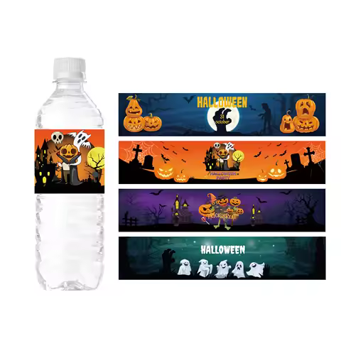 Halloween Party Wine Water Bottle Stickers Pumpkin Ghost Label Ghost Festival Trick or Treat Hellowe