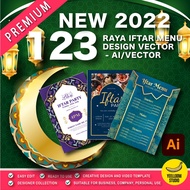 126 New 2022 Raya Iftar menu template design Vector - Ai, Vector, Easy to edit in adobe
