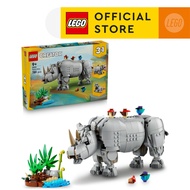 LEGO Creator 31171 Wild Animals: Majestic Rhino with Birds (780 Pieces) Building Blocks Kids Toy