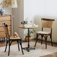 Chair Country Paper Rope Vintage Rattan Economic American Dining Chair Rattan Chair Solid Wood Resta