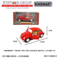 KINSMART 7002W 1997 VOLKSWAGEN CLASSICAL BEETLE 1-24 RED 19