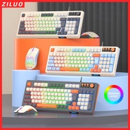 ZILUO RAIKU T98 Keyboard, Backlight  Lighting Keyboard Mouse Set,  USB Connection Rainbow Color 98 K
