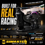 SIMMATCH PREMIUM RACING simulator COCKPIT SEAT Full Set Racing Simulator Steering Wheel Stand G29 T3