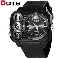 OTS時尚復古50M防水運動雙顯手錶 OTS retro fashion 50M waterproof sports dual display watches