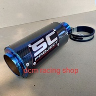 SC PROJECT CARBON RACINGknalpot BLUE END SILENCER ONLY. SC PROJECT CARBON BLUE ENDknalpot