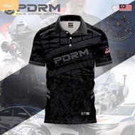 PDRM Polis Diraja Malaysia Custom Name 3D Sublimation Polo T-Shirt Exclusive Black Camo XS-6XL