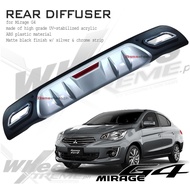 ☪ Mirage G4 2013-2017 Rear bumper Diffuser Black / silver ( mirage G4 accessories )