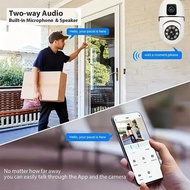 CCTV Camera Bulb Lamp Dual Camera Two Way Audio E27 4MP 2 camera cctv model wifi lamp 360pro