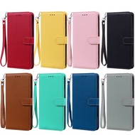 Premium Solid Color Case for Samsung Galaxy A55 A35 A25 A05s A05 A51 4G PU Leather Slim Wallet Flip Cover