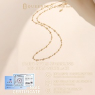 18k Gold Adjustable Beaded Extender Chain | Gold Extender Chain for Necklace | Minimalist Gold Layer