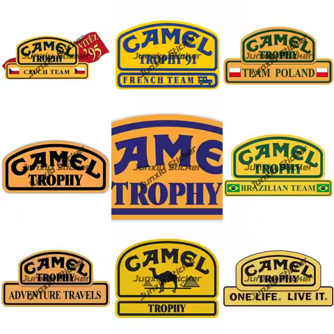 Camel Trophy Blue Sticker Decal Camel Trophy Decor Vinyl Sticker for Car SUV Rearview Mirror Rear Re