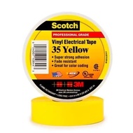 3M Scotch 35 Vinyl Electrical Colour Coding Tape - YELLOW 19mm x 20,1M