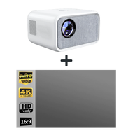 โปรเจคเตอร์ T5 Smart Projector LED Full HD 1080P Android 9.0 มีบลูทูธ ต่อPS5/PC สะท้อนหน้าจอมือถือ ล