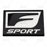 FSPORT Metal Car Logo Sport Modification Lexus Side Door Sticker Leaf Board Tail Sticker Auto Access