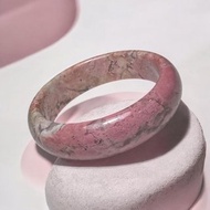 薔薇輝石 手鐲 全粉玉化 老礦原礦 內徑 56mm 玫瑰石 手環 桃花玉