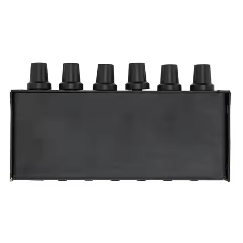 Portable 2 in 4 Out Stereo Sound Signal Mixer 3.5mm Interface DC 5-15V Headphone Amplifier Mixer Sig