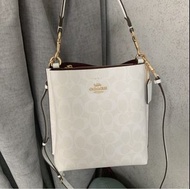 COACH - Mollie Bucket Bag 22 In Signature Canvas 白色老花小款水桶包