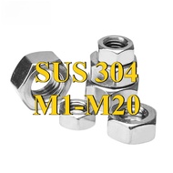 Hex Nut  304 Stainless Steel Hexagon Nut DIN934 / Hex Nut DIN934 | SUS 304 Stainless Steel Grade A2-